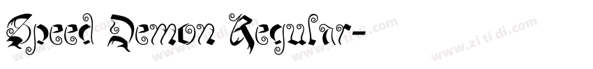Speed Demon Regular字体转换 Speed Demon Regular字体转换